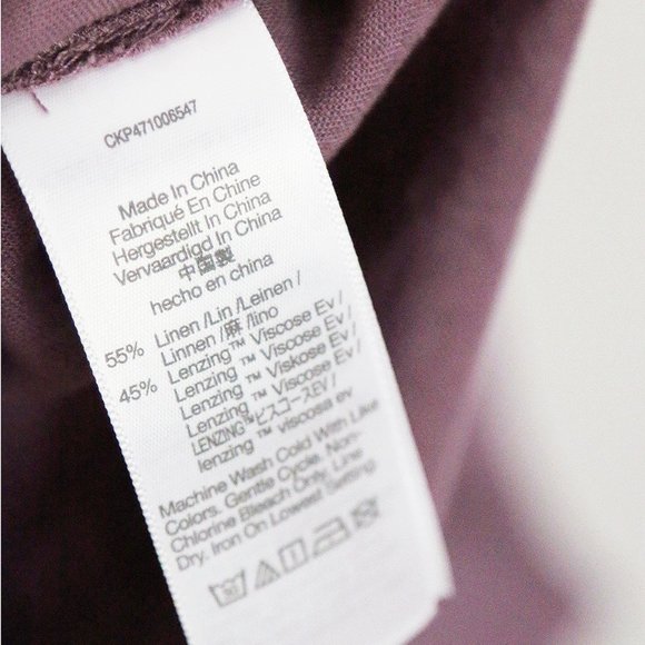 MADEWELL Kacie Mini Shirtdress Linen Button Front Antique Purple Retro $118 - Picture 9 of 10